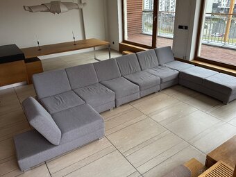 Velká modulární sedačka - šedá, polohovací opěrky - 7