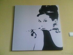 Design dekorativní obraz, rozměr: 900x900mm Audrey Hepburn - 7