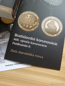 Zlatá Sběratelská mince 100€ 400.Výročí Korunovace Ferdinand - 7