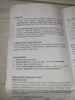 Domácí test na pohlavní choroby na kapavku 3 ks nové - 7