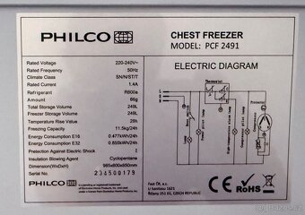 Truhlicový mrazák Philco PCF 2491 - 7