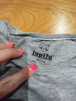 3x dívčí trička s dlouhým rukávem vel 98/104 - 7