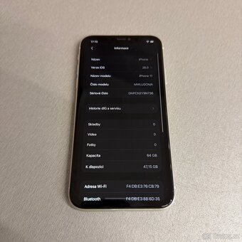 iPhone 11 64GB bílý, 100% baterie, bez škrábance - 7