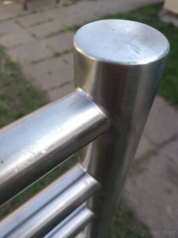 Žebřinový průtokový sušák na ručníky-radiátor. Nerez, INOX - 7