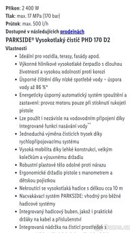 Elektrický vysokotlaký čistič (vapka) PHD 170 - 7