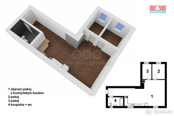 Prodej bytu 3+kk, 54 m², Nová Bystřice, ul. Nádražní - 7