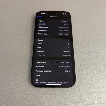 iPhone 16 Pro 256GB black titan, jako nový, záruka - 7
