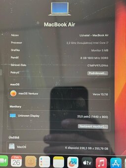 Apple MacBook Air i7 late 2015 A1466 OS Ventura - 7