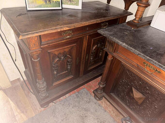 Starožitný nábytek kompletní souprava neorenesance - 7