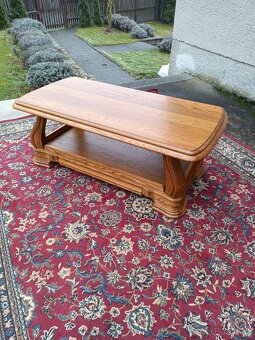 Rustikální konferenční stolek se spodní deskou - TOP STAV - 7