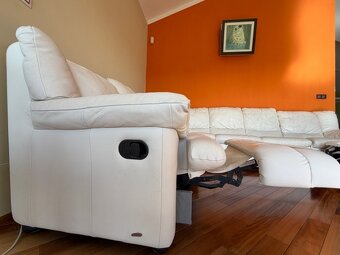 Rohová kožená sedací souprava - 7