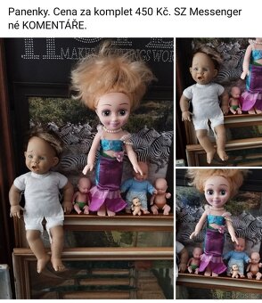 Panenky a příslušenství pro panenky viz fota. Ceny viz fota. - 7