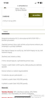 Policejní kombinéza 92 ZJ ohnivzdorná Koutný - 7