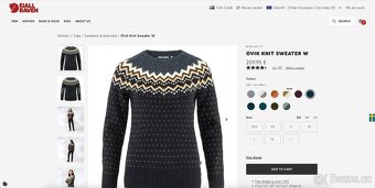 Vlněný svetr Fjallraven Ovik Knit Sweater W Navy - 7