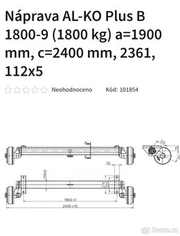 Náprava AL-KO 1800-9 - 7