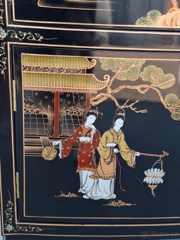 Ručně malovaná čínská masivní komoda - 7