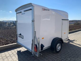 Aerodynamický přívěs DEBON Cargo 1300, BÍLÝ, boční dveře - 7