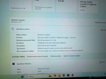 Herní Notebook Dell Alienware X15 R1 i7 - 7
