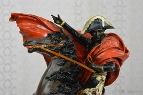 Bronzová socha - Napoleon na koni - kolorovaná - 7