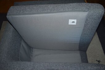 Křeslo IKEA KOARP potah Gunnared šedá, robustní a stabilní - 7
