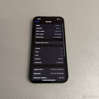 iPhone 13 128GB zelený, 100% baterie, záruka rok - 7