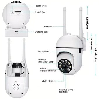 Venkovní wifi otočná kamera - 7