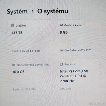 PC i5 gen9./16GB/GPU 8GB/SSD 250GB +1TB - 7