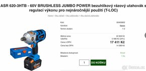 Rázový el. Utahovák Narex ASR 620-3HTB - 60V BRUSHLESS JUMBO - 7