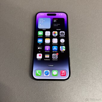 iPhone 14 Pro 128GB deep purple, bez škrábance, rok záruka - 7