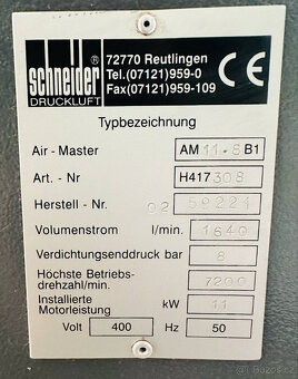 Šroubový kompresor AirMaster AM 11 - 7