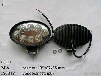 Prodám led diodové pracovní, couvací světla osvětlení stroje - 7