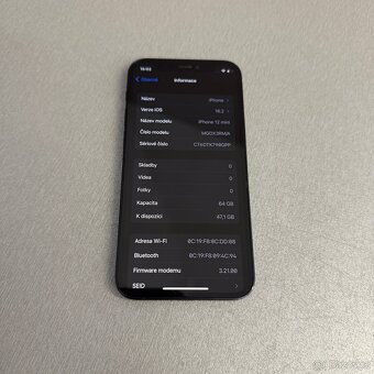 iPhone 12 mini 64GB, pěkný stav, 12 měsíců záruka - 7