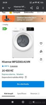 HISENSE 8KG PRÁDLA -B - 7