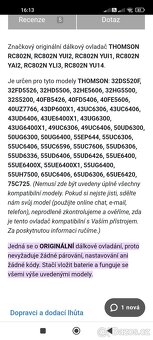 Originální dálkové ovladače TLC, Toshiba a KIVI - 7