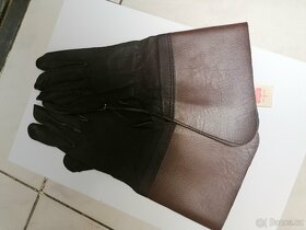 Kožené rukavice na motorku retro Top. - 7