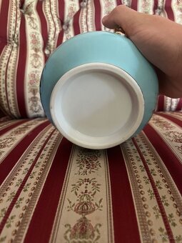 Ručně malovaná porcelánová cukřenka se zlatem – dekorativní - 7