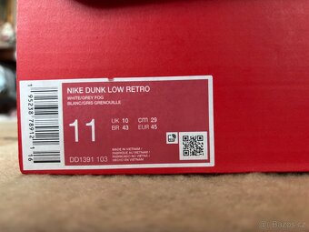 Nike Dunk Low Grey Fog – Nové - 7