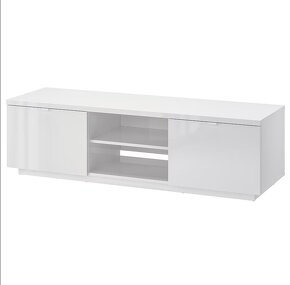 TV Stolek IKEA - BYAS lesklý bílý - 7