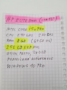 HP ELITE BOOK 820-Win 10 Pro- i5/8Gb Ram/SSD 256Gb - 7