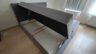 Šedá čalouněná manželská postel boxspring Sofia 180x200 - 7