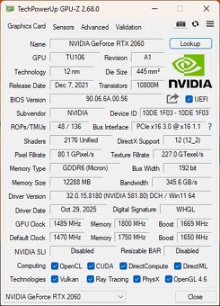 GeForce RTX 2060 GAINWARD Ghost 12GB GDDR6 - 7