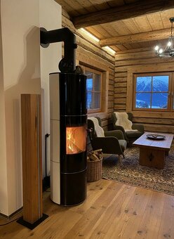 Designová dubová stojací lampa s LED a stmívačem (140 cm) - 7