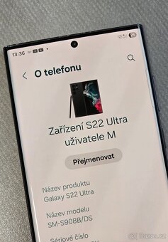 prodám Samsung Galaxy S22 Ultra 512GB, s BT S-Pen, jako nové - 7
