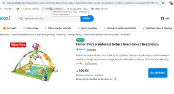 Hrací deka s hrazdičkou se světly a zvuky - Fisher Price - 7