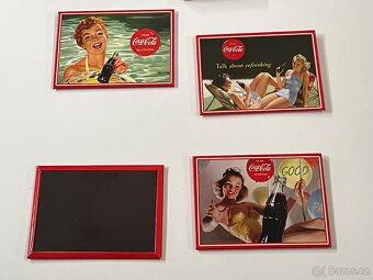 Velké magnetky Coca-Cola - jako malé plechocé cedulky - 7