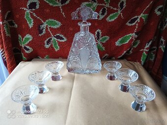 Stary křišťál brus mísy,karafa stamprle - 7