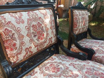 Starožitna sofa 2 křesla - 7