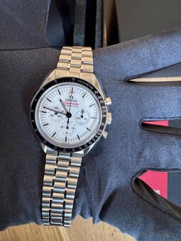 White OMEGA SPEEDMASTER 42mm ALBINO 02/2025 FULL SET NOVÉ - 7