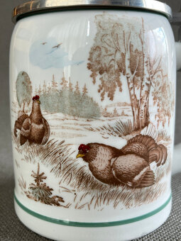 Porcelánový korbel s víkem Lovecký motiv, Tirschenreuth - 7
