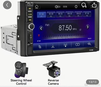 2DIN autoradio BT, USB, sd karta, kamera - 7